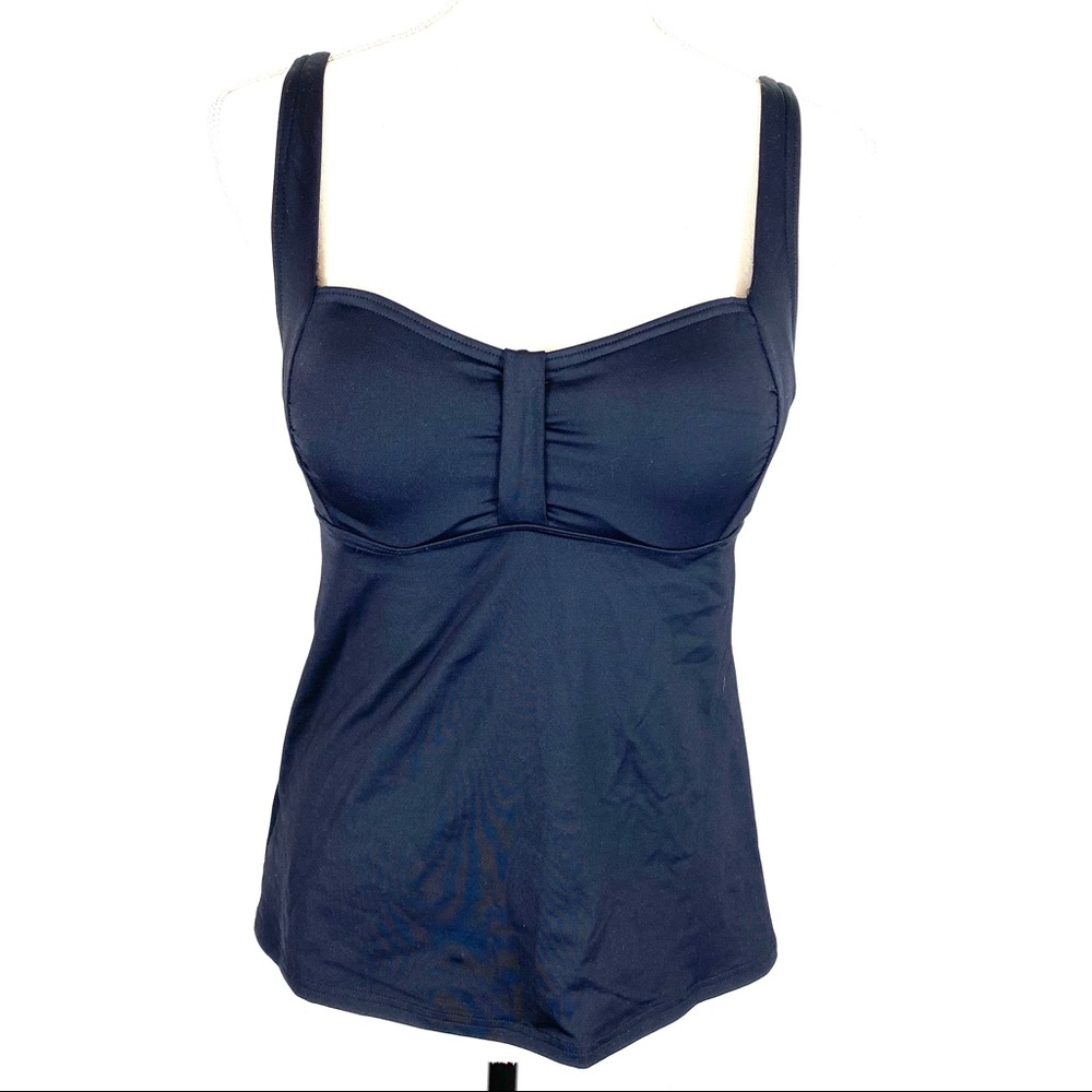 Lands End Classic Tankini Swim Top Size 32B 34A Bra Top Beach Vacation Resort